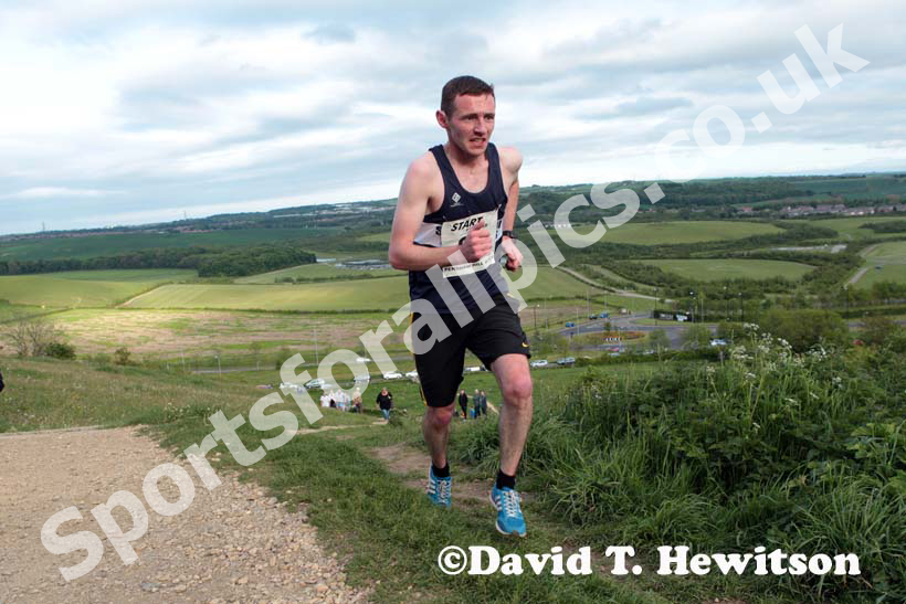 Liam Taylor finishing 3rd in the Penshaw Hill Race.